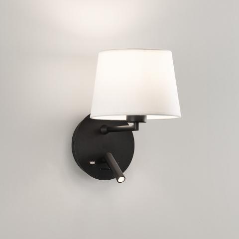 Applique liseuse noire STILO 1 XE27 3W 3000K 285lm