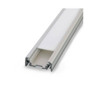 Profilé plat 1M en aluminium brut pour bandeaux LED