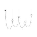 Suspension Hop 4 Bodies LED 24W 2700K PHASE CUT Noir 1408lm