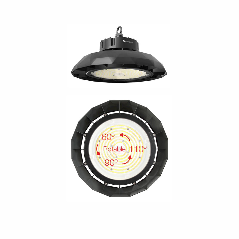 Cloche UFO LENS SWITCH 60/80/100W 100-260V. 60/90/110º 3.000/4.000/5.000K IP65