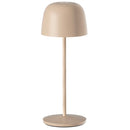 Lampe de table sans fil avec base LED blanc chaud beige