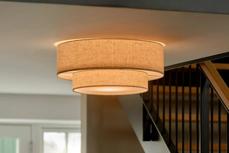Plafonnier en tissu MALODIN Ø500MM/350MM E27