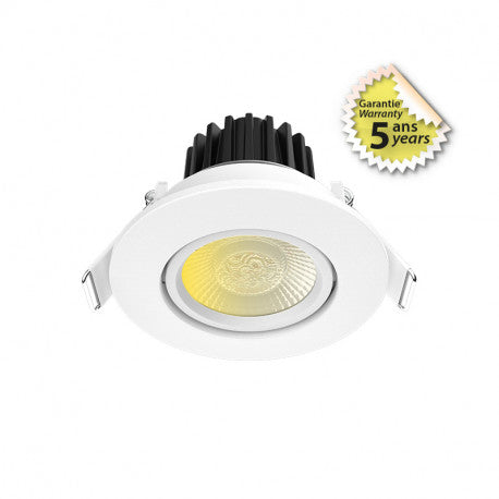 Spot inclinable blanc ECLAT II CCT 8W 2700/3000/4000K 840-910lm IP65 dimmable