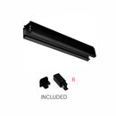 Rail triphasé noir 3m avec Alimentation et terminaison