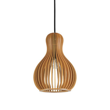 Suspension en bois natural CITRUS 60W 3000K 910lm