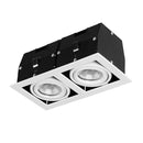 Encastrables au plafond Cardan Double GU10 16W Blanc IN IP20 / OUT IP23