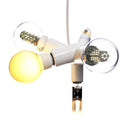 Suspension CLUSTER 3 douilles 60W culot E27 et 2 douilles 40W culot E142 douilles  E27