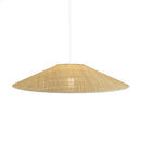 Abat-jour d'interieur HELENA en rabane fine avec cerclage metallique pour monture electrique E27