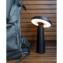 Lampe de table autonome sur batterie noire 4W 3000K 120lm