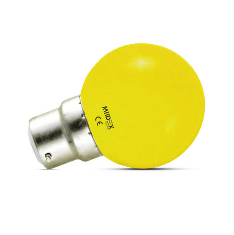 Ampoule LED B22 Couleur Bulb 1W Jaune