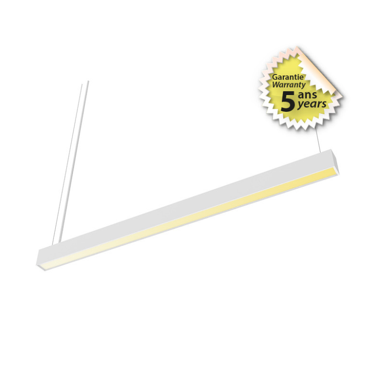 Linéaire blanc 1200MM PROLINE 32W CCT 3000-4000°K UGR<19 Dimmable DALI 2 - Garantie 5 ans