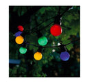 Guirlande lumineuse solaire 10 globes multicolore 5,70m 8 modes