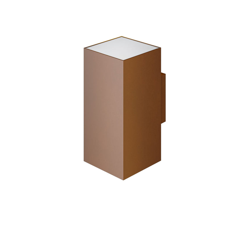 Applique extérieure SUNSET SQUARE CORTEN 16W 40º SWITCH 2.700K/3.200K/4.000K