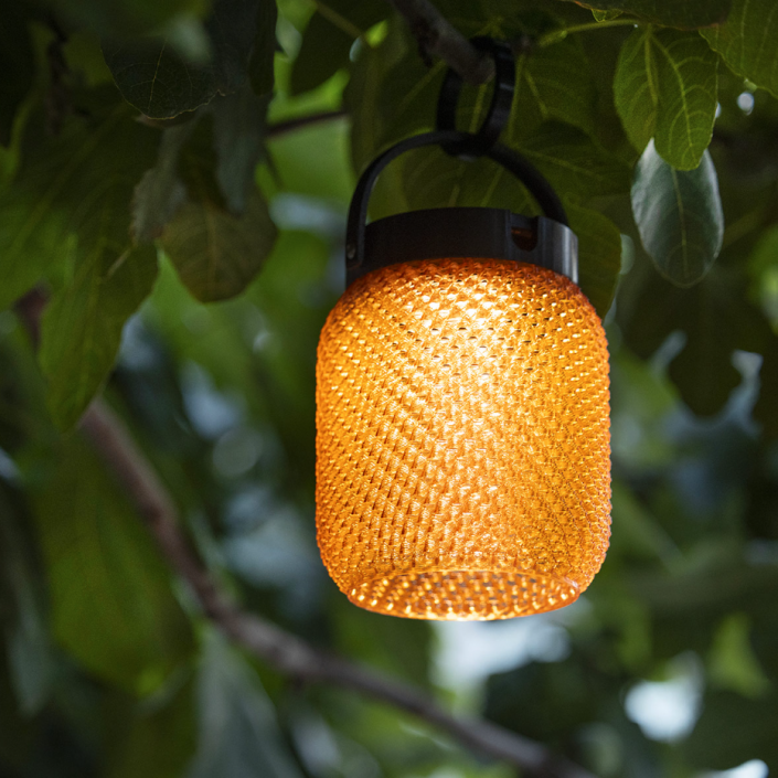 Lampion solaire à suspendre safran 2700K 200lm