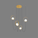 Suspension Halo Chandelier 4L Or