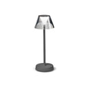 Lampe de table nomade rechargeable grise LOLITA 3000K 250lm IP54