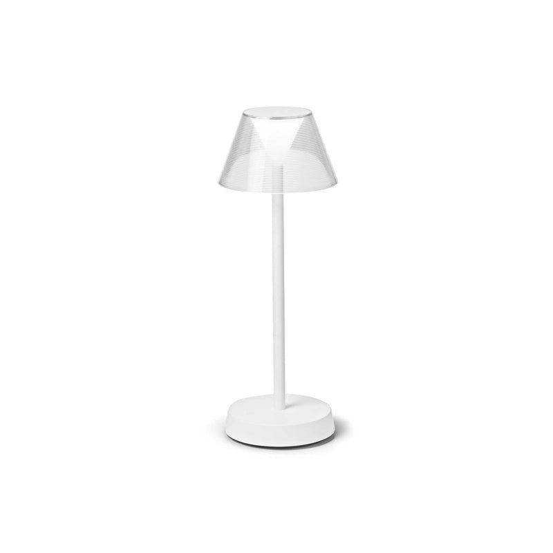 Lampe de table nomade rechargeable blanche LOLITA 3000K 250lm IP54