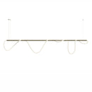 Suspension déco KAA LINE de 1000mm + LED 1500mm 30W -230Vac-3000K - ON/OFF-Or mat