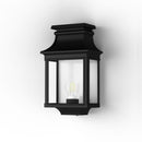 Applique aluminium noire diffuseur verre clair  E27 75W max IP44