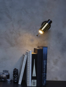 Applique avec interrupteur, Biny Spot, Noir et Or, LED 2700K, L17cm, H21cm, DCWeditions