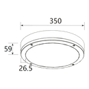 Hublots rond MARITE 275mm Blanc RAL 9016 4000K 18W 110° ON/OFF