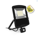 Projecteur noir LUMOS II 100W 3000°K 12000Lm IP65 avec détecteur infrarouge PIR
