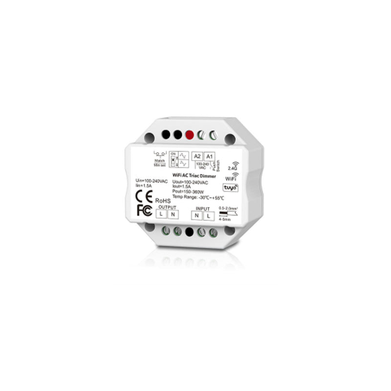 Variateur TRIAC WIFI RF 2,4 PUSH POWER 2 Amp