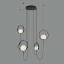 Halo Chandelier 4L Noir