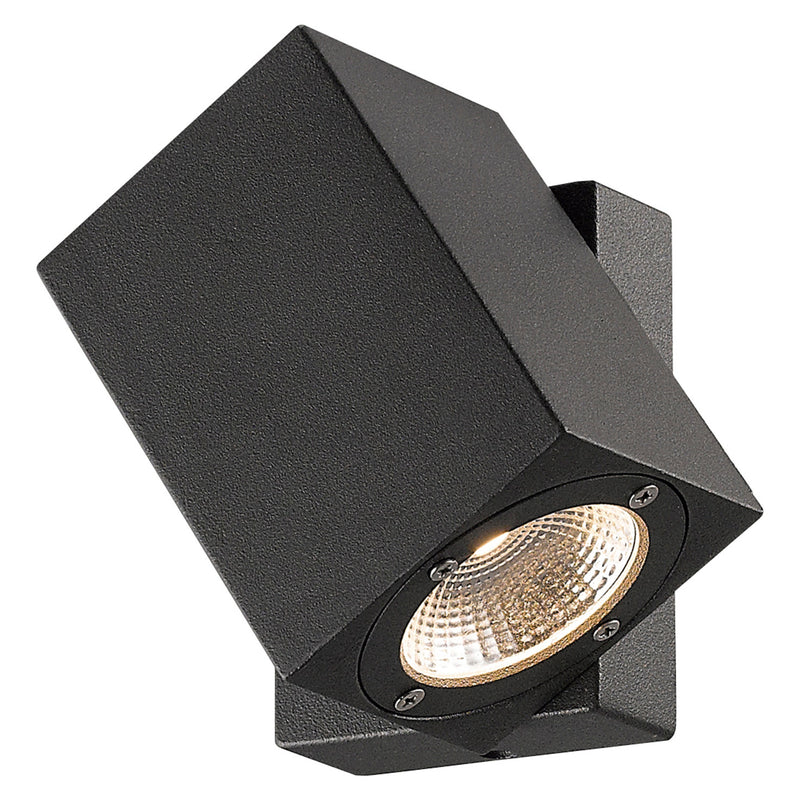 Applique tilt SUEVIS IP54 LED COB 7W 750lm CRI80 3000K 96º Anthracite