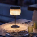 Lampe de table solaire aluminium noir et PETG LOLIE recyclé transparent 200lm