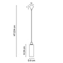 Suspension ILO ILO Ø90mm H240mm en verre E27