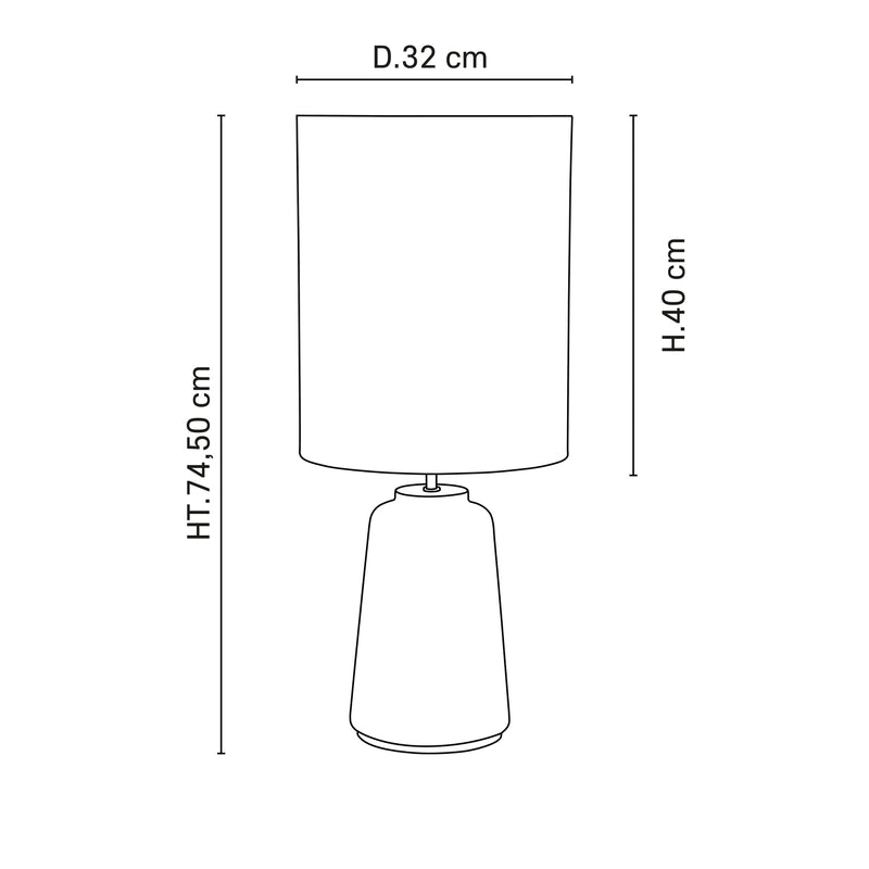 Lampe à poser naturelle MOKUSAI M H74,5cm E27