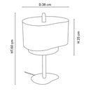 Lampe à poser bois et tissu écru PEBBLE E27