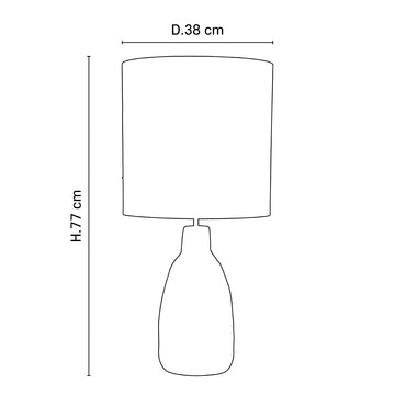 Lampe à poser blanche PORTINATX L H77cm E27