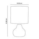 Lampe à poser blanche PORTINATX M H58cm E27