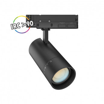 Spot led sur rail avec adapteurs 3 allumages blanc FOCUS SLIM II 10/15/20W CCT angle ajustable