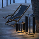 Lanterne solaire et rechargeable TECKALU 45cm Aluminium noir DURATEK