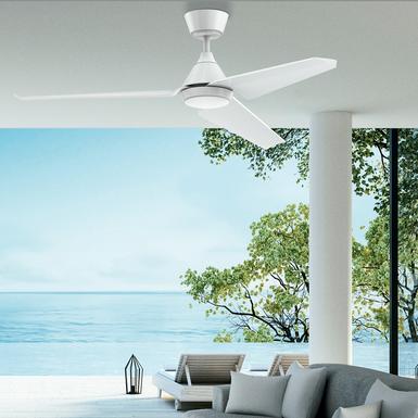 Ventilateur de plafond LED blanc int/ext ACB