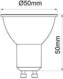 Dimensions de l'ampoule LED GU10 Dimmable