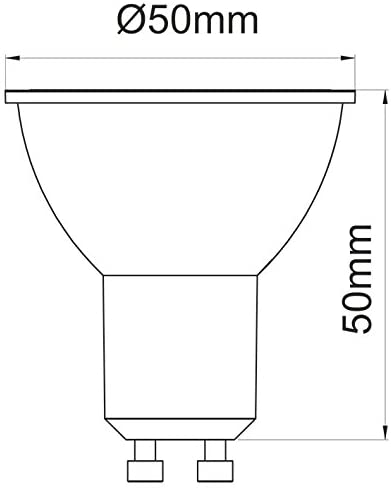 Dimensions de l'ampoule LED GU10 Dimmable