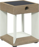 Lanterne solaire de table blanche TECKALU 21cm