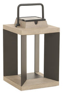 Lanterne solaire et rechargeable TECKALU 36cm Aluminium noir DURATEK