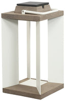 Lanterne solaire et rechargeable TECKALU 45cm Aluminium blanc DURATEK