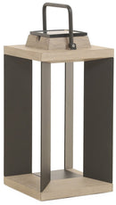 Lanterne solaire et rechargeable TECKALU 45cm Aluminium noir DURATEK