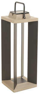 Lanterne solaire et rechargeable TECKALU 65cm Aluminium noir DURATEK