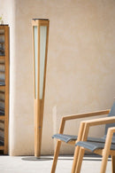 Torche solaire et rechargeable TECKA 120cm Teck naturel