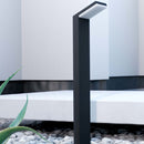 Poteau LED - chemin - jardin - noir 