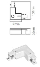 Connecteur en L blanc pour éclairage LED