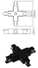 Liaison en X noir pour rail 