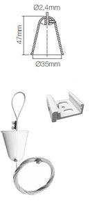 Dimensions des fixations pour rail